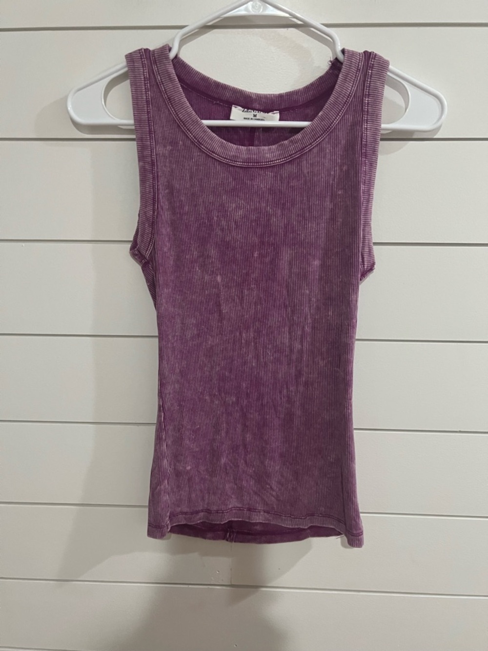 Zenana Outfitters Ribbed Tank Top - Mauve Purple